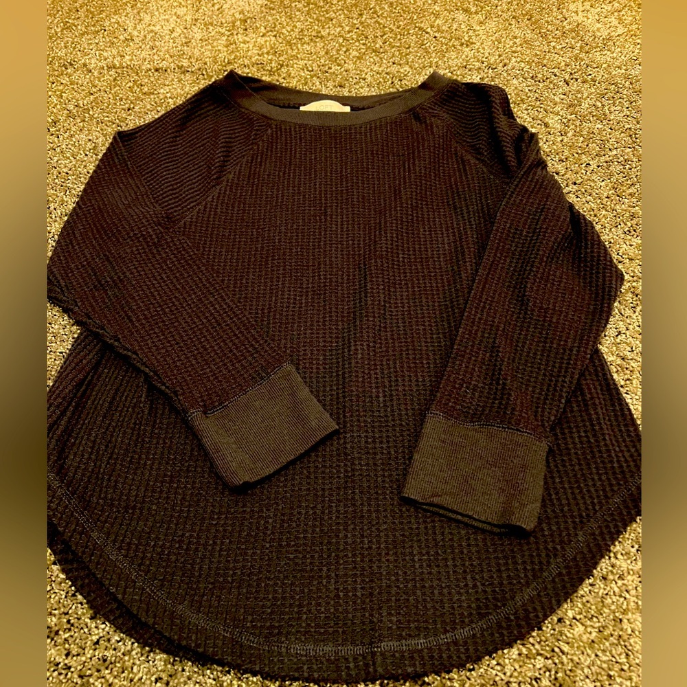 Loft; waffle shirt; long sleeve; XL